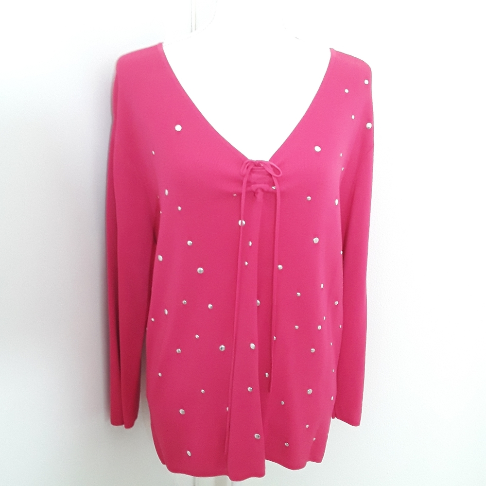 Womens Finity long sleeve knit top 1X